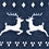 Navy Blue Carded Cotton Ugly Sweater Women's Sock